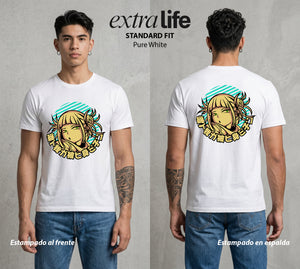 La Academia de Heroes | La Villana del Amor #02510 - Playera Standard Fit | Pure White - Foto en modelo