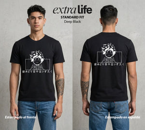 La Academia de Heroes | La Voluntad del Heredero #02517 - Playera Standard Fit | Deep Black - Foto en modelo