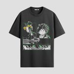 Playera urbana de anime y gaming ExtraLife MX, corte Standard Fit unisex ligero y transpirable en color Deep Black y Pure White, ropa de uso diario para gym y casual.