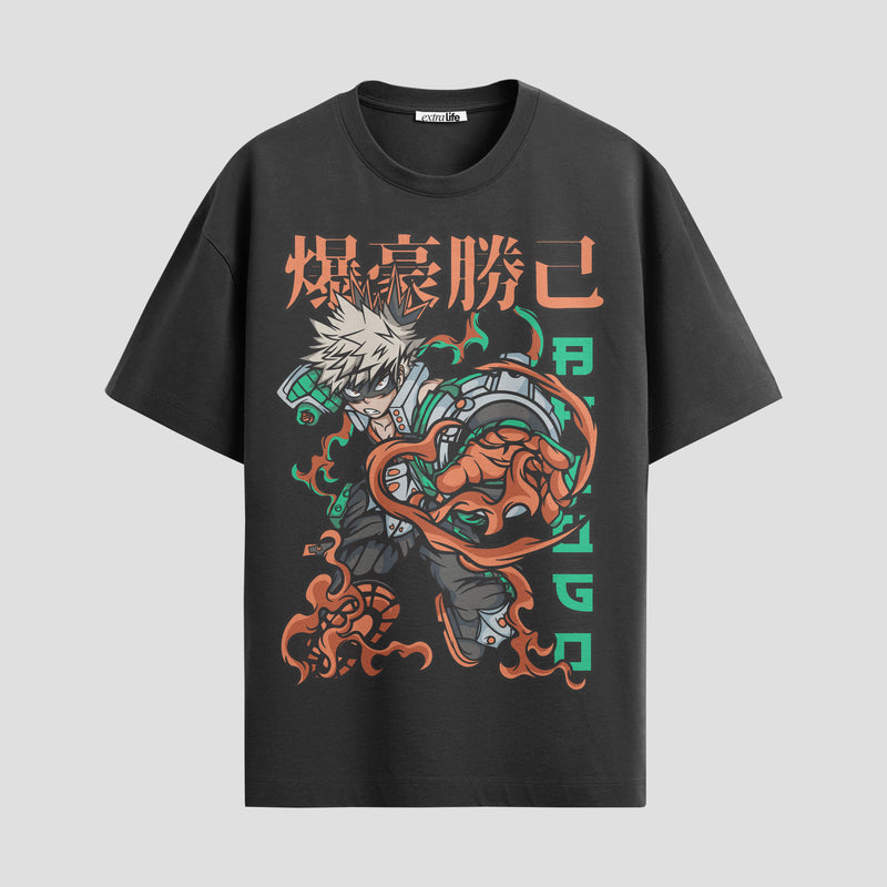 Playera urbana de anime y gaming ExtraLife MX, corte Standard Fit unisex ligero y transpirable en color Deep Black y Pure White, ropa de uso diario para gym y casual.