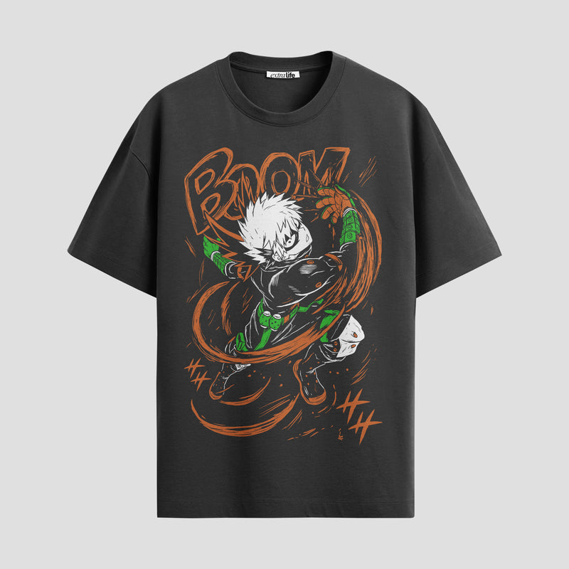 Playera urbana de anime y gaming ExtraLife MX, corte Standard Fit unisex ligero y transpirable en color Deep Black y Pure White, ropa de uso diario para gym y casual.