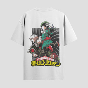 Playera urbana de anime y gaming ExtraLife MX, corte Standard Fit unisex ligero y transpirable en color Deep Black y Pure White, ropa de uso diario para gym y casual.