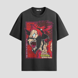 Playera urbana de anime y gaming ExtraLife MX, corte Standard Fit unisex ligero y transpirable en color Deep Black y Pure White, ropa de uso diario para gym y casual.