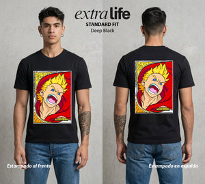 La Academia de Heroes | El Fantasma del Millon #02531 - Playera Standard Fit | Deep Black - Foto en modelo