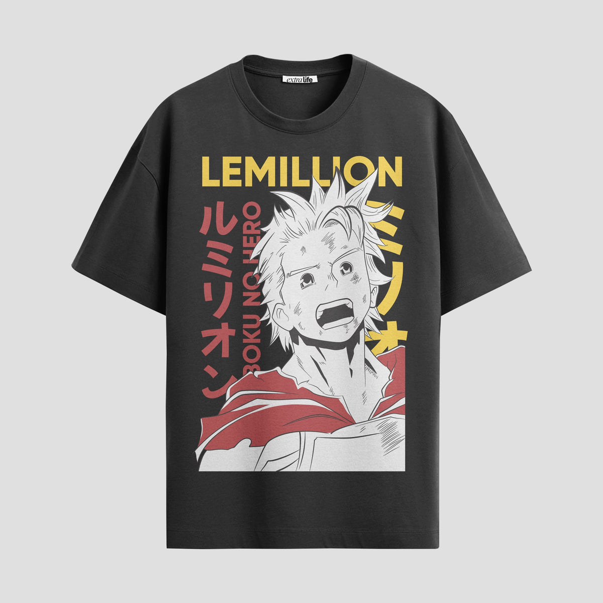 Playera urbana de anime y gaming ExtraLife MX, corte Classic Premium unisex ligero y transpirable en color Deep Black y Pure White, ropa de uso diario para gym y casual.
