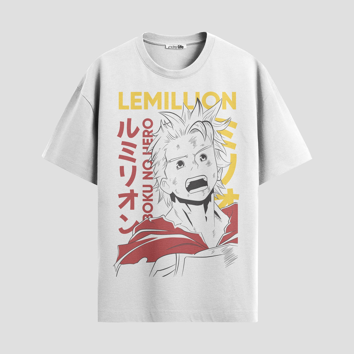 Playera urbana de anime y gaming ExtraLife MX, corte Classic Premium unisex ligero y transpirable en color Deep Black y Pure White, ropa de uso diario para gym y casual.