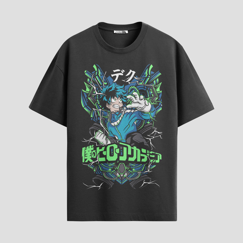 Playera urbana de anime y gaming ExtraLife MX, corte Standard Fit unisex ligero y transpirable en color Deep Black y Pure White, ropa de uso diario para gym y casual.