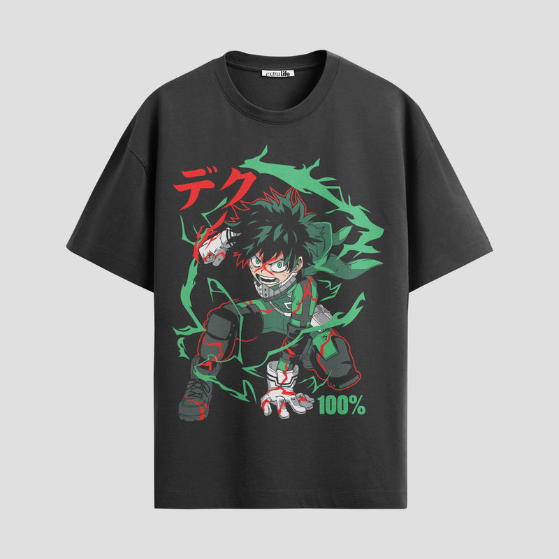 Playera urbana de anime y gaming ExtraLife MX, corte Standard Fit unisex ligero y transpirable en color Deep Black y Pure White, ropa de uso diario para gym y casual.