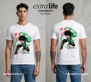 La Academia de Heroes | El Cuaderno del Heroe #02542 - Playera Standard Fit | Pure White - Foto en modelo