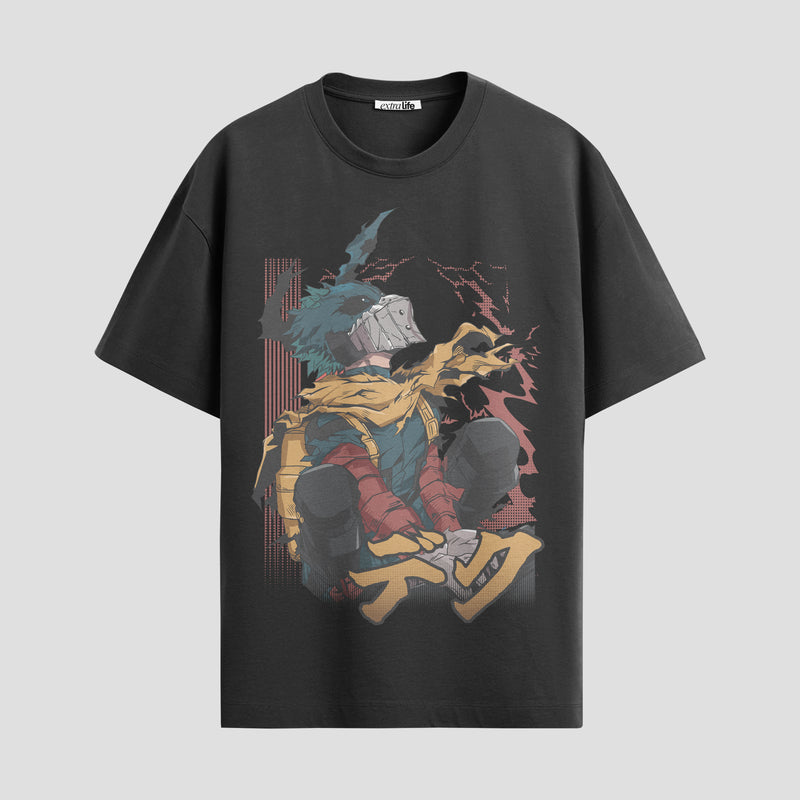 Playera urbana de anime y gaming ExtraLife MX, corte Standard Fit unisex ligero y transpirable en color Deep Black y Pure White, ropa de uso diario para gym y casual.