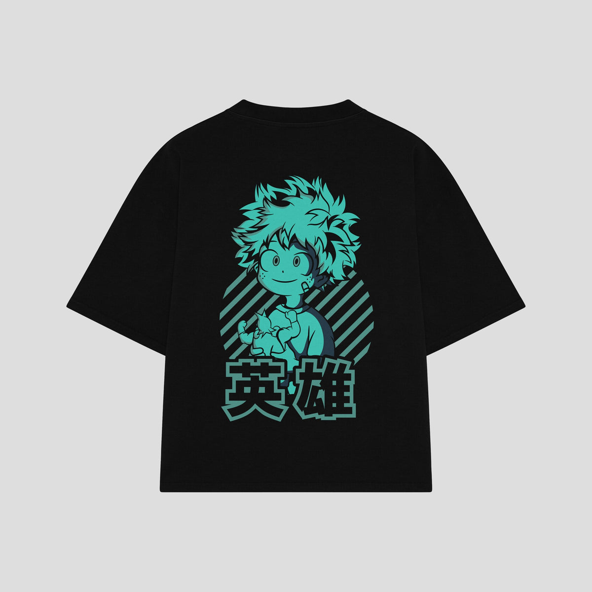 Playera streetwear premium de anime y gaming ExtraLife MX, corte oversized drop shoulder ligero y fresco en color Deep Black y Off-White, moda urbana mexicana de culto.
