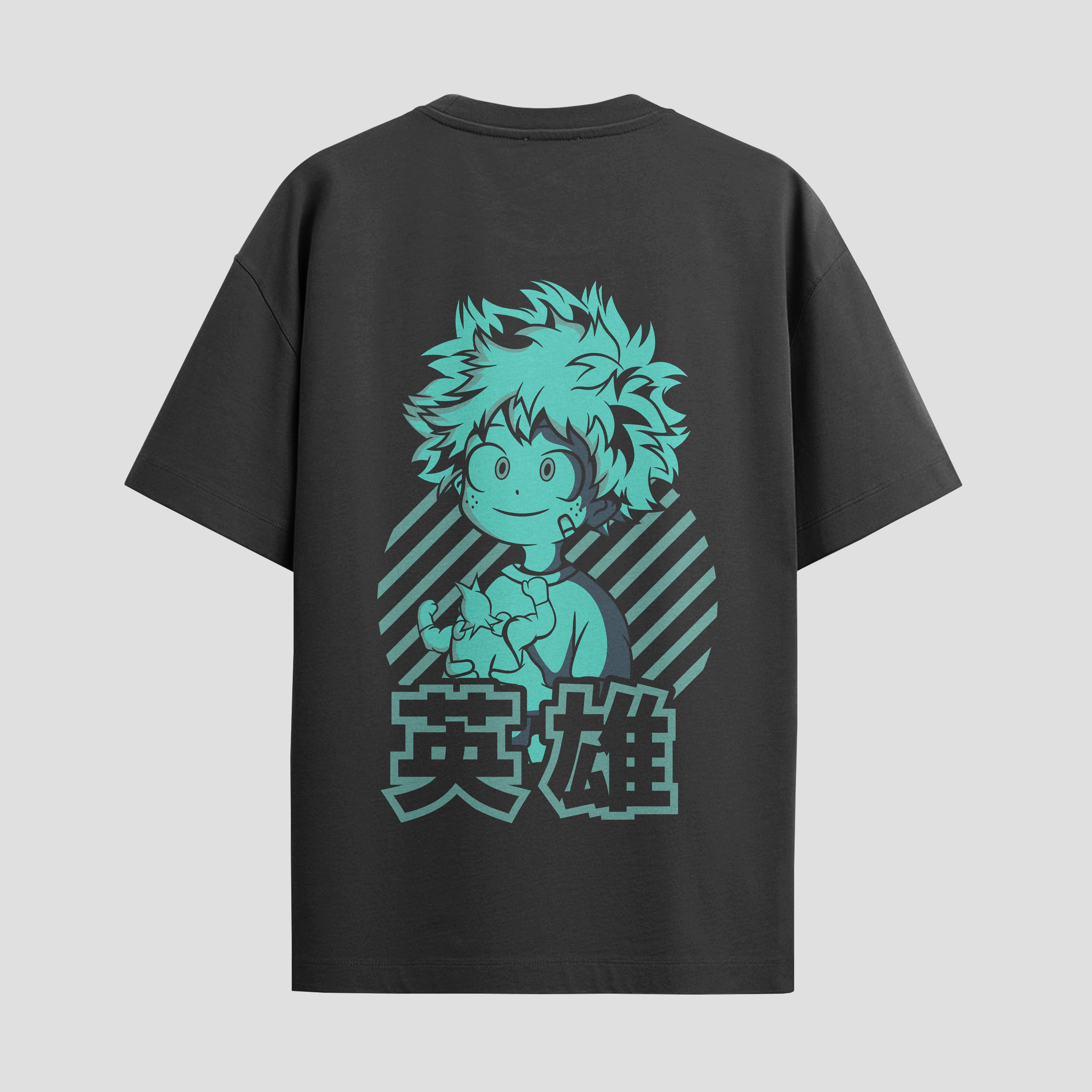 Playera urbana de anime y gaming ExtraLife MX, corte Standard Fit unisex ligero y transpirable en color Deep Black y Pure White, ropa de uso diario para gym y casual.
