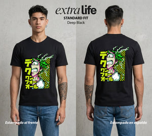 La Academia de Heroes | El Heroe Analista #02546 - Playera Standard Fit | Deep Black - Foto en modelo