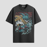 Playera urbana de anime y gaming ExtraLife MX, corte Standard Fit unisex ligero y transpirable en color Deep Black y Pure White, ropa de uso diario para gym y casual.