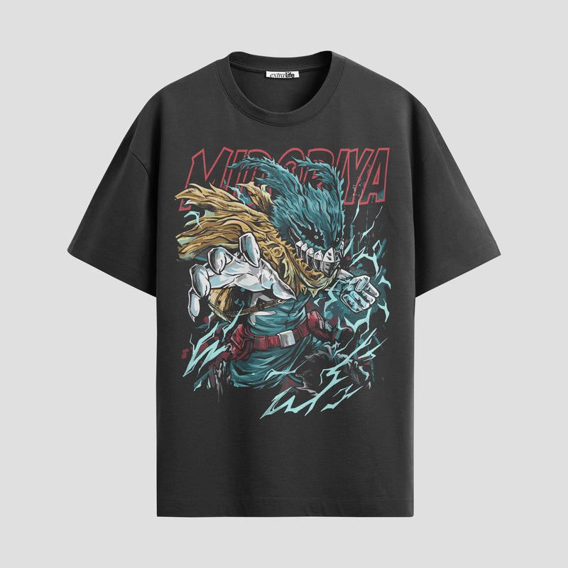 Playera urbana de anime y gaming ExtraLife MX, corte Standard Fit unisex ligero y transpirable en color Deep Black y Pure White, ropa de uso diario para gym y casual.