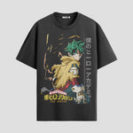 Playera urbana de anime y gaming ExtraLife MX, corte Standard Fit unisex ligero y transpirable en color Deep Black y Pure White, ropa de uso diario para gym y casual.