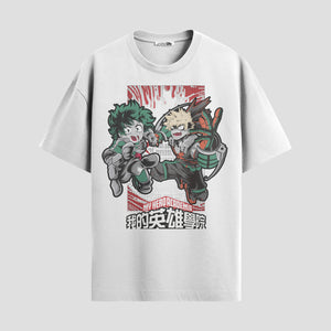 Playera urbana de anime y gaming ExtraLife MX, corte Standard Fit unisex ligero y transpirable en color Deep Black y Pure White, ropa de uso diario para gym y casual.