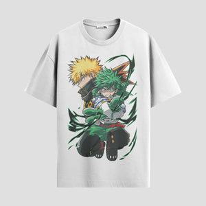 Playera urbana de anime y gaming ExtraLife MX, corte Standard Fit unisex ligero y transpirable en color Deep Black y Pure White, ropa de uso diario para gym y casual.
