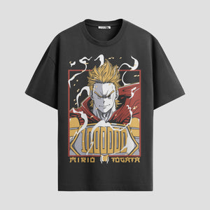 Playera urbana de anime y gaming ExtraLife MX, corte Standard Fit unisex ligero y transpirable en color Deep Black y Pure White, ropa de uso diario para gym y casual.