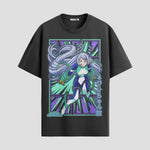 Playera urbana de anime y gaming ExtraLife MX, corte Standard Fit unisex ligero y transpirable en color Deep Black y Pure White, ropa de uso diario para gym y casual.