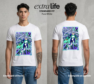 La Academia de Heroes | La Ola del Bien #02558 - Playera Standard Fit | Pure White - Foto en modelo