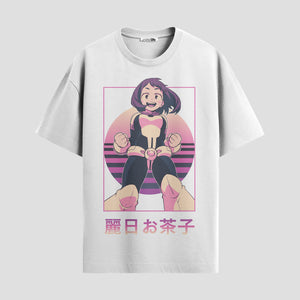 Playera urbana de anime y gaming ExtraLife MX, corte Standard Fit unisex ligero y transpirable en color Deep Black y Pure White, ropa de uso diario para gym y casual.
