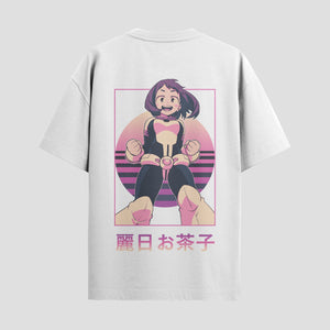 Playera urbana de anime y gaming ExtraLife MX, corte Standard Fit unisex ligero y transpirable en color Deep Black y Pure White, ropa de uso diario para gym y casual.