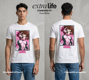 La Academia de Heroes | Sin Gravedad #02562 - Playera Standard Fit | Pure White - Foto en modelo
