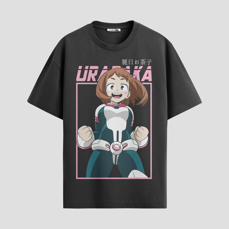 Playera urbana de anime y gaming ExtraLife MX, corte Standard Fit unisex ligero y transpirable en color Deep Black y Pure White, ropa de uso diario para gym y casual.