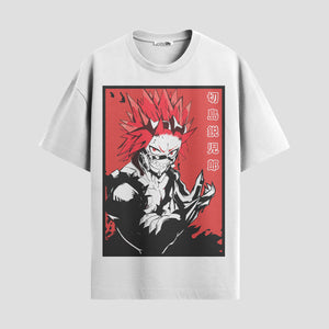 Playera urbana de anime y gaming ExtraLife MX, corte Standard Fit unisex ligero y transpirable en color Deep Black y Pure White, ropa de uso diario para gym y casual.