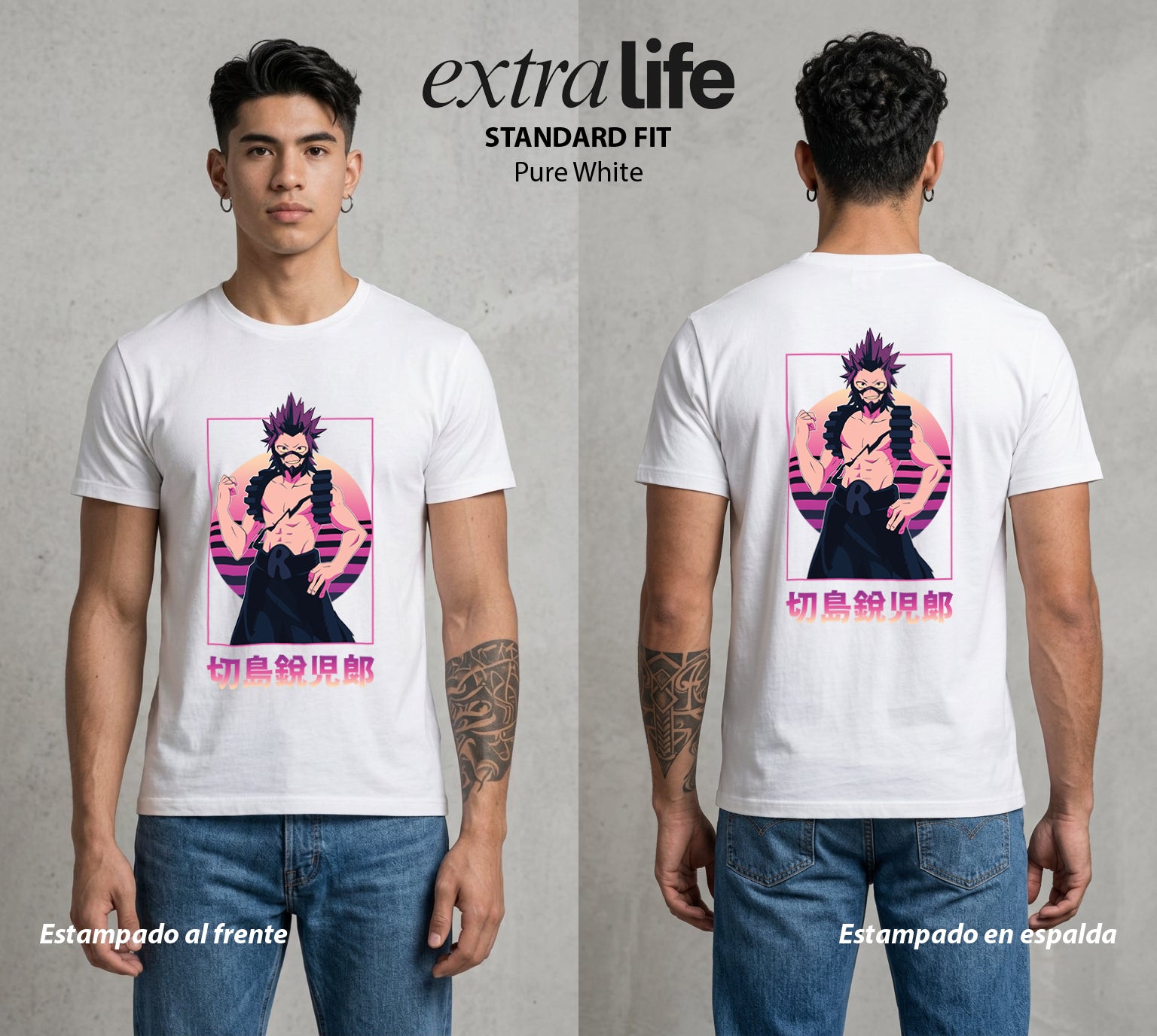 La Academia de Heroes | La Roca al Atardecer al Atardecer #02568 - Playera Standard Fit | Pure White - Foto en modelo