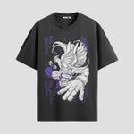 Playera urbana de anime y gaming ExtraLife MX, corte Standard Fit unisex ligero y transpirable en color Deep Black y Pure White, ropa de uso diario para gym y casual.