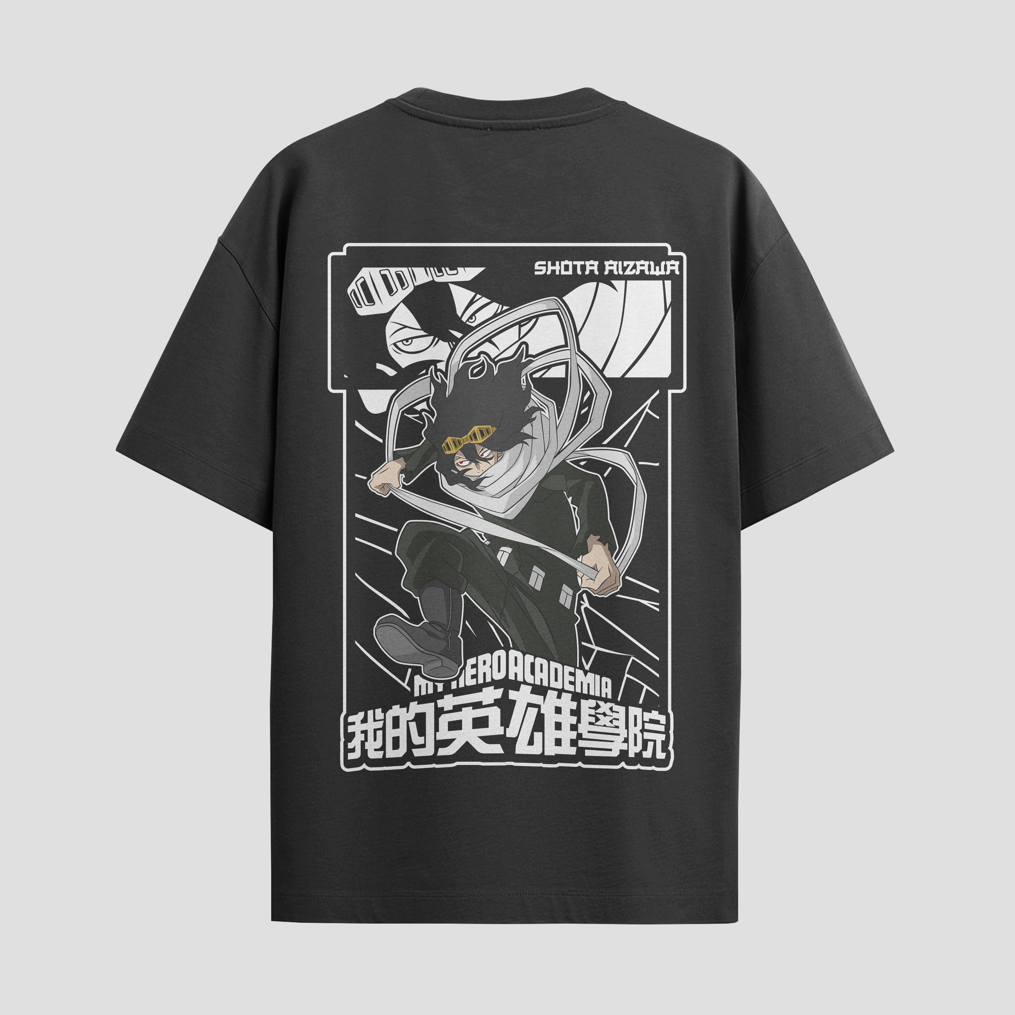 Playera urbana de anime y gaming ExtraLife MX, corte Standard Fit unisex ligero y transpirable en color Deep Black y Pure White, ropa de uso diario para gym y casual.
