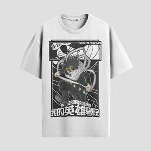 Playera urbana de anime y gaming ExtraLife MX, corte Standard Fit unisex ligero y transpirable en color Deep Black y Pure White, ropa de uso diario para gym y casual.