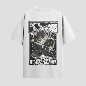 Playera urbana de anime y gaming ExtraLife MX, corte Standard Fit unisex ligero y transpirable en color Deep Black y Pure White, ropa de uso diario para gym y casual.