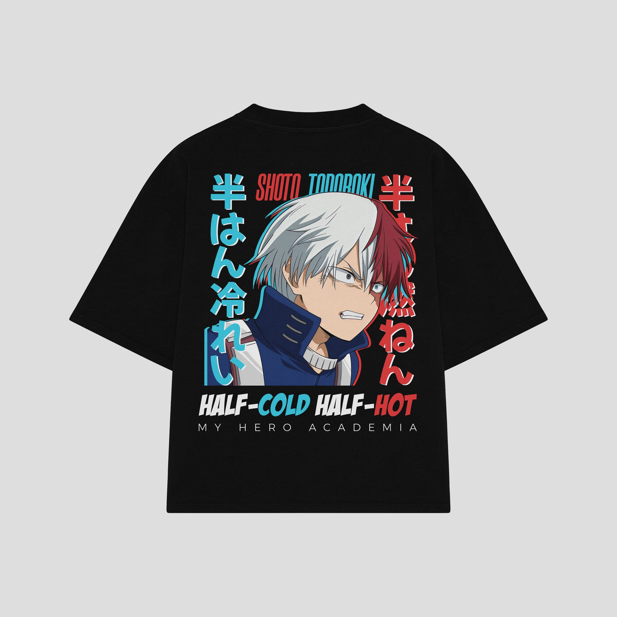 Playera streetwear premium de anime y gaming ExtraLife MX, corte oversized drop shoulder ligero y fresco en color Deep Black y Off-White, moda urbana mexicana de culto.