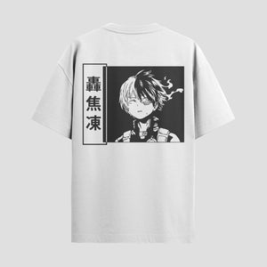 Playera urbana de anime y gaming ExtraLife MX, corte Standard Fit unisex ligero y transpirable en color Deep Black y Pure White, ropa de uso diario para gym y casual.