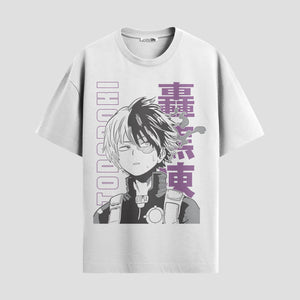 Playera urbana de anime y gaming ExtraLife MX, corte Standard Fit unisex ligero y transpirable en color Deep Black y Pure White, ropa de uso diario para gym y casual.