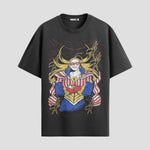 Playera urbana de anime y gaming ExtraLife MX, corte Standard Fit unisex ligero y transpirable en color Deep Black y Pure White, ropa de uso diario para gym y casual.