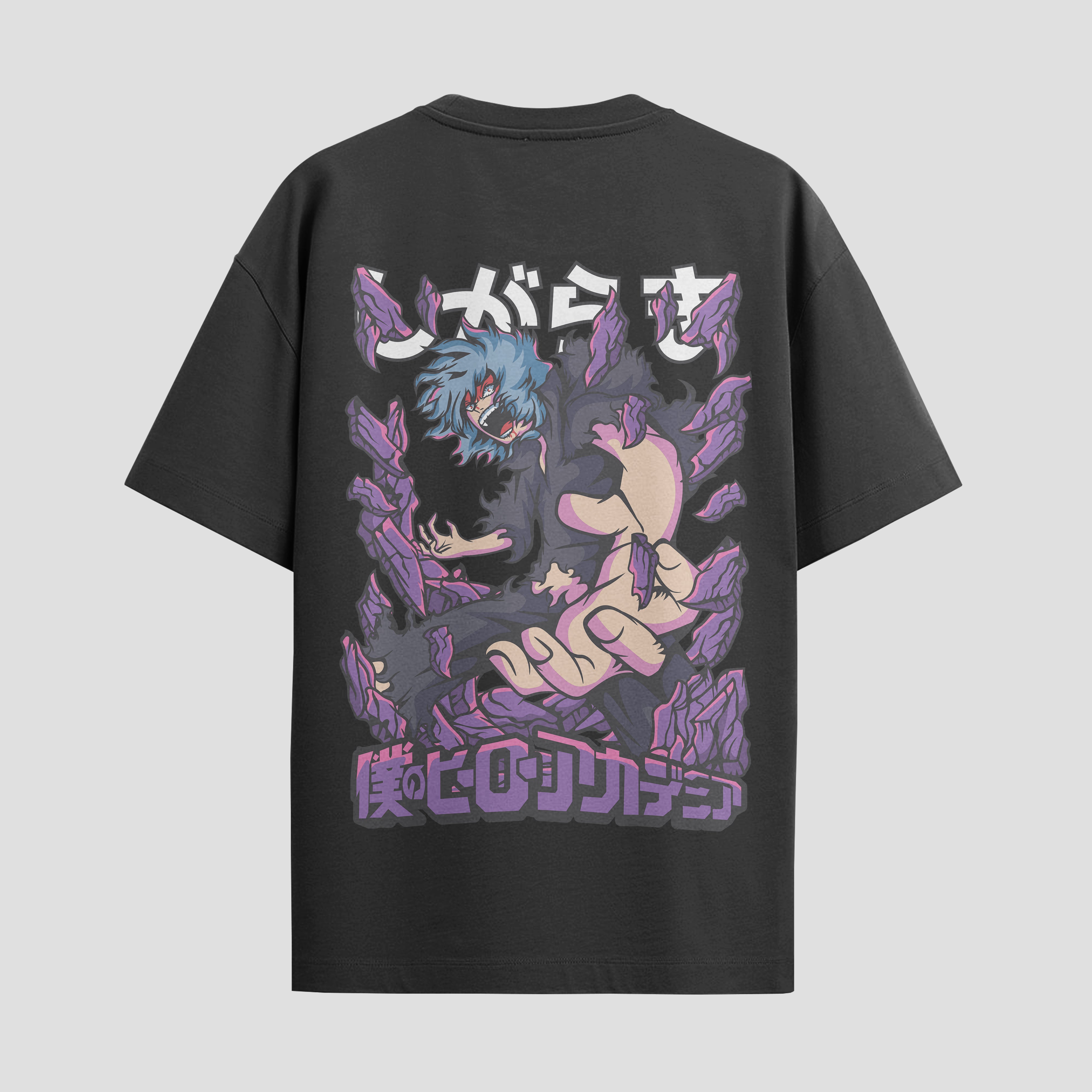 Playera urbana de anime y gaming ExtraLife MX, corte Standard Fit unisex ligero y transpirable en color Deep Black y Pure White, ropa de uso diario para gym y casual.