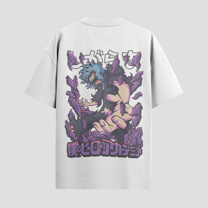 Playera urbana de anime y gaming ExtraLife MX, corte Standard Fit unisex ligero y transpirable en color Deep Black y Pure White, ropa de uso diario para gym y casual.