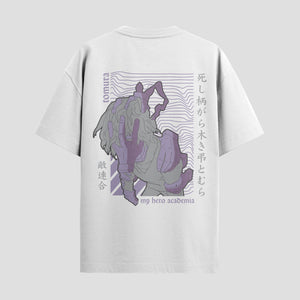 Playera urbana de anime y gaming ExtraLife MX, corte Standard Fit unisex ligero y transpirable en color Deep Black y Pure White, ropa de uso diario para gym y casual.