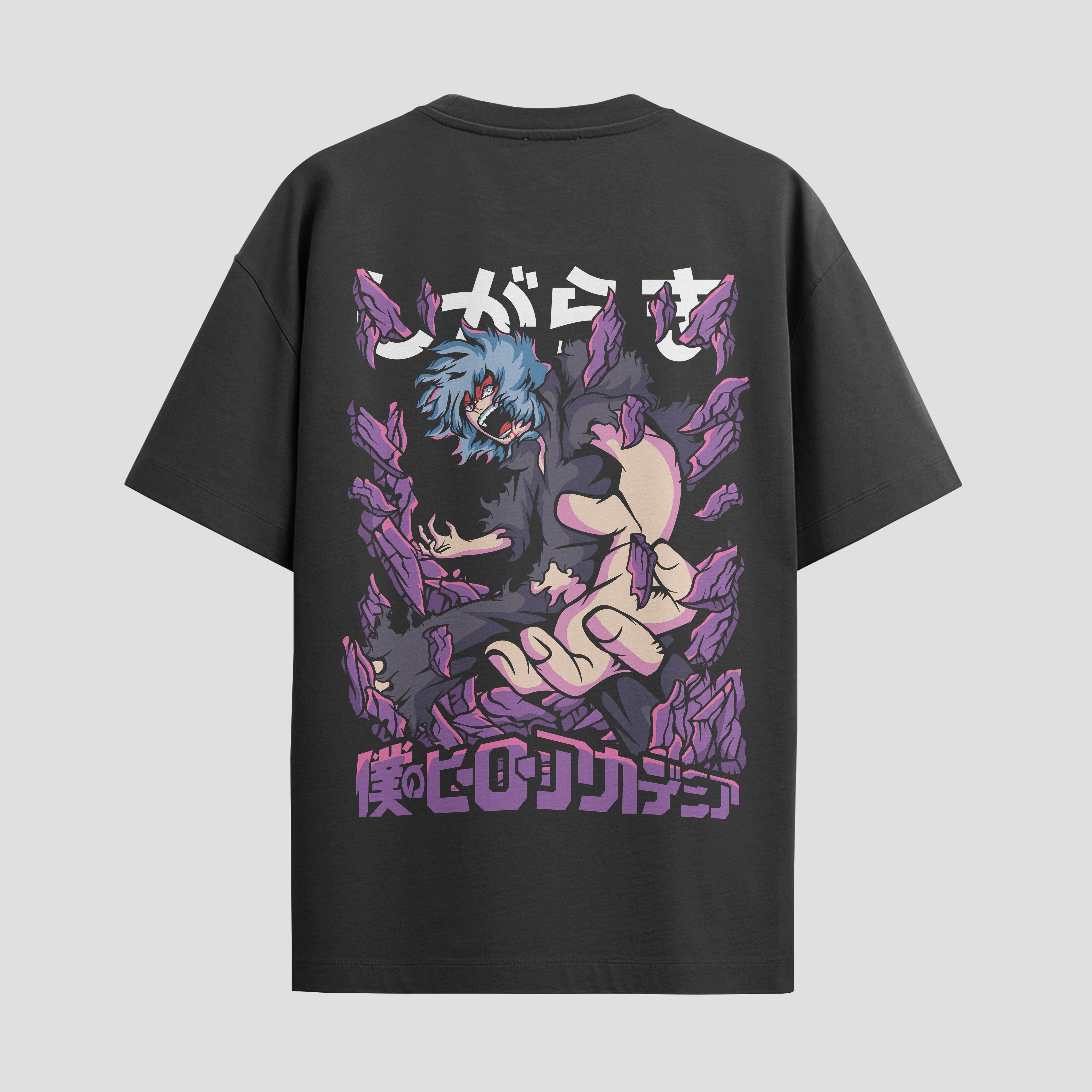 Playera urbana de anime y gaming ExtraLife MX, corte Standard Fit unisex ligero y transpirable en color Deep Black y Pure White, ropa de uso diario para gym y casual.