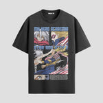 Playera urbana de anime y gaming ExtraLife MX, corte Standard Fit unisex ligero y transpirable en color Deep Black y Pure White, ropa de uso diario para gym y casual.