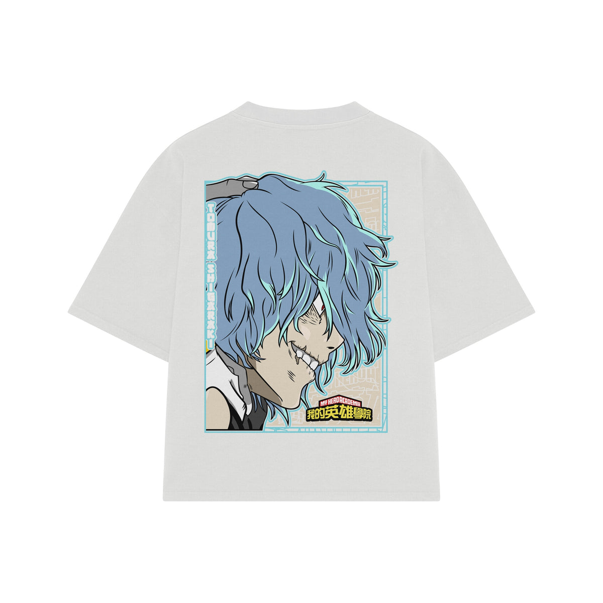 Playera streetwear premium de anime y gaming ExtraLife MX, corte oversized drop shoulder ligero y fresco en color Deep Black y Off-White, moda urbana mexicana de culto.