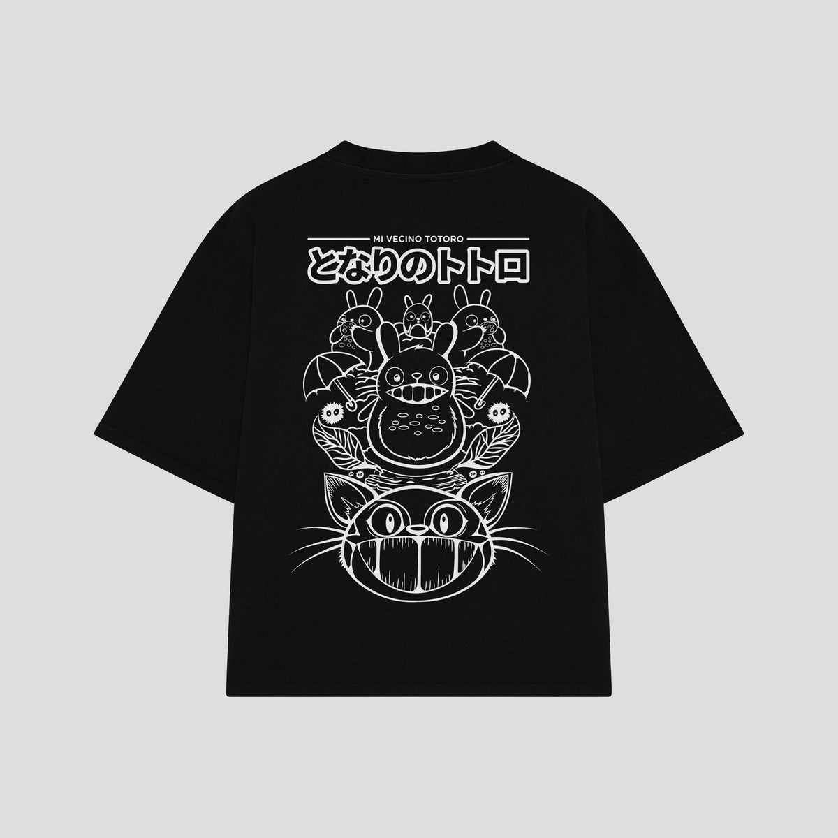 Playera streetwear premium de anime y gaming ExtraLife MX, corte oversized drop shoulder ligero y fresco en color Deep Black y Off-White, moda urbana mexicana de culto.