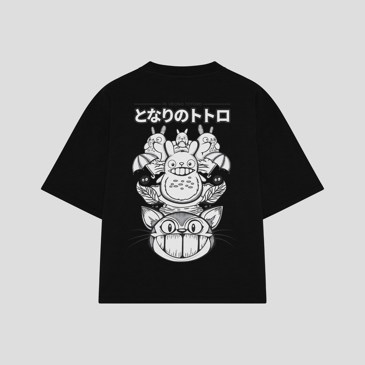 Playera streetwear premium de anime y gaming ExtraLife MX, corte oversized drop shoulder ligero y fresco en color Deep Black y Off-White, moda urbana mexicana de culto.