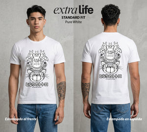 El Estudio del Viento | El Espiritu Amistoso #02598 - Playera Standard Fit | Pure White - Foto en modelo