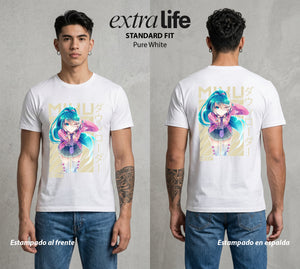 La Voz Vocaloid | El Vocaloid del Bien #02601 - Playera Standard Fit | Pure White - Foto en modelo