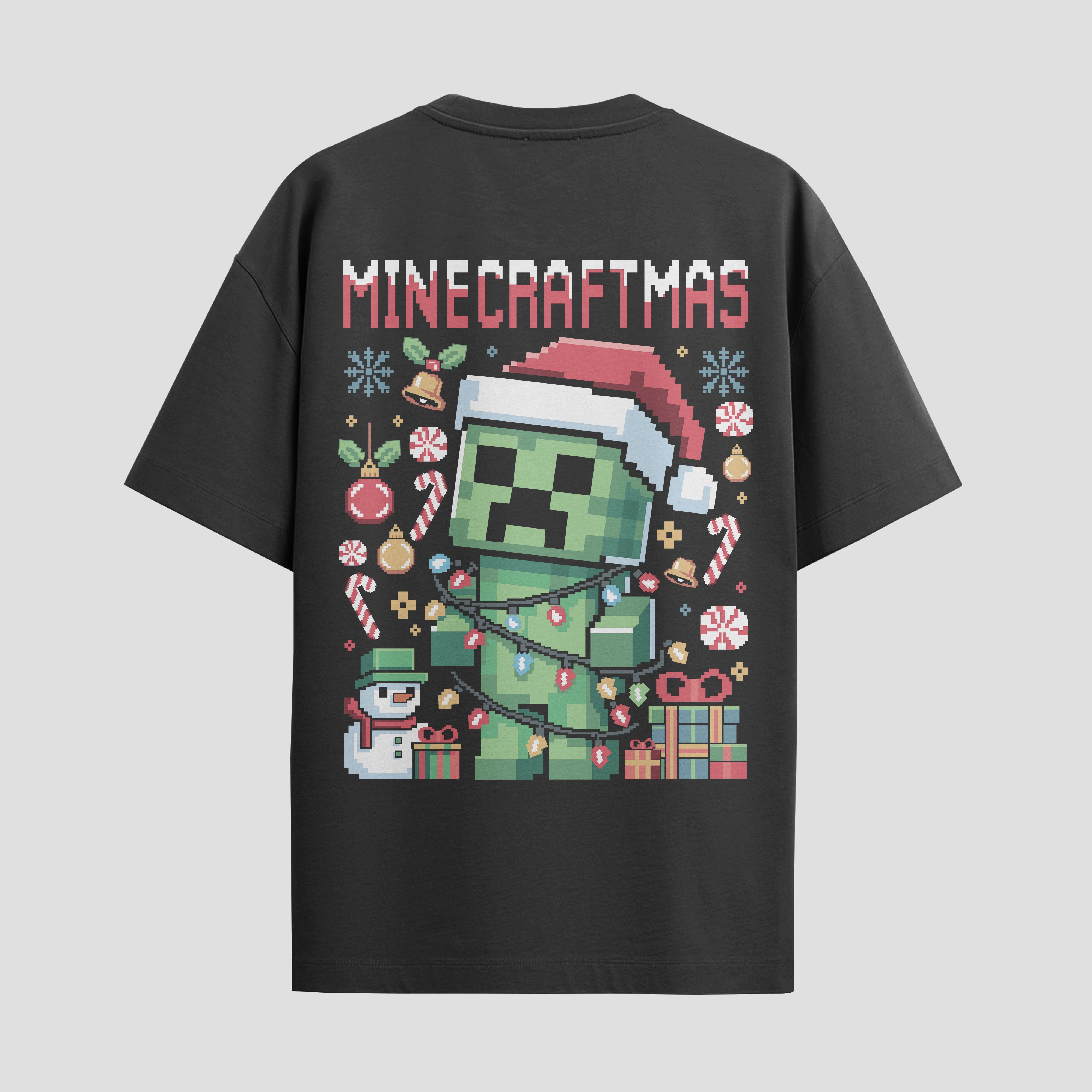 Playera urbana de anime y gaming ExtraLife MX, corte Standard Fit unisex ligero y transpirable en color Deep Black y Pure White, ropa de uso diario para gym y casual.